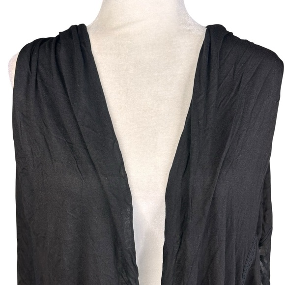 Crosstree Black Shawl Scarf OS Wrap Lacey Arm Holes Whimigoth Dark Romantic - Picture 5 of 12